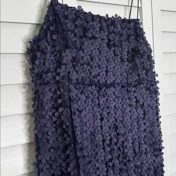 NWT Anthropologie Navy Textured Flower Dress Size Small - Picture 2 of 8